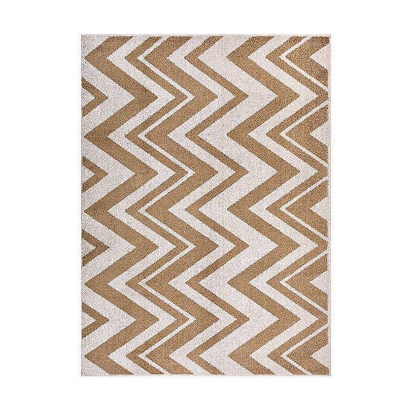 Passadeira Classic Chevron 80 Bege-Caramelo 0,57X1,80M