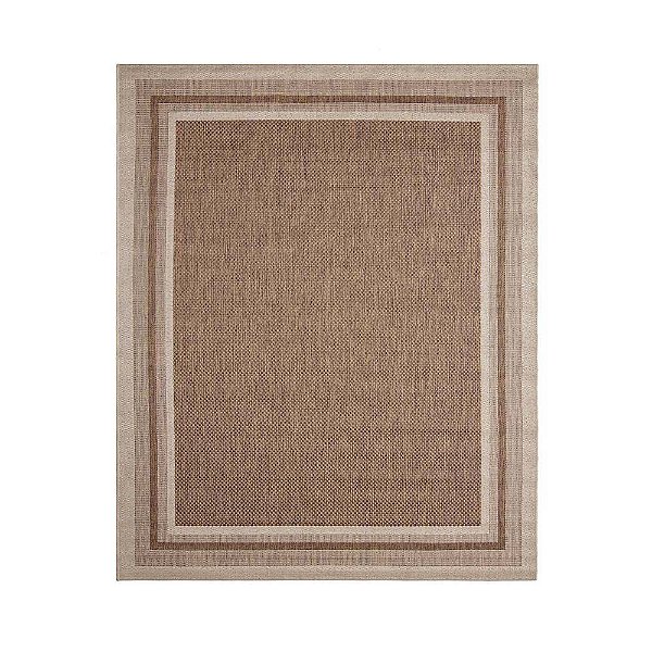 Tapete Sisal Eco-Nature Moldura 87 Bege-Marrom 3,00X4,00M