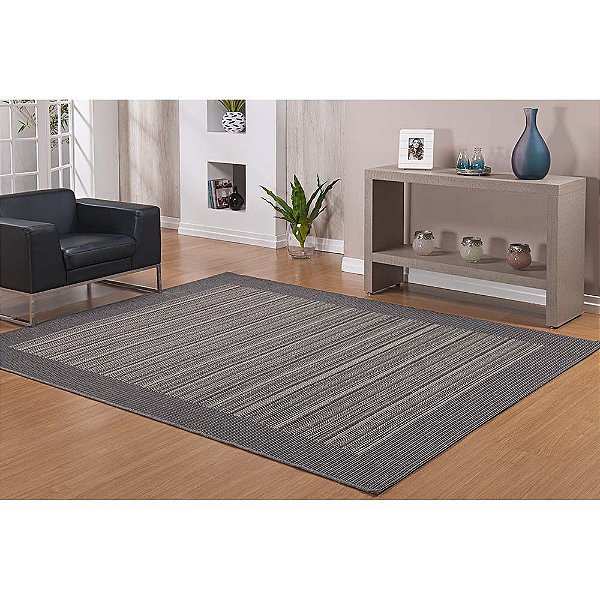 Tapete Sisal Manaus 07 Cinza 0,60X1,00M - Niazitex