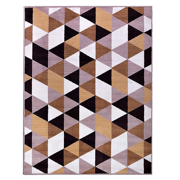 Tapete para Sala Geométrico Taupe 2,00X2,50M