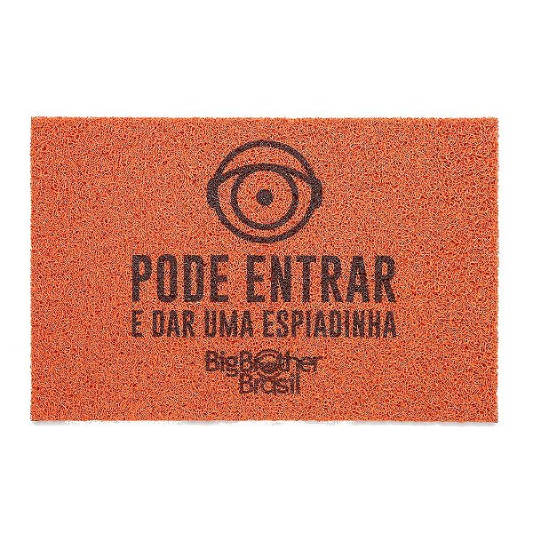 Capacho Vinil Super Print Casa Vigiada Laranja 0,40X0,60M