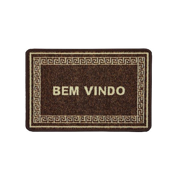 Capacho Boucle Bem Vindo Chocolate 0,40X0,60M - Niazitex