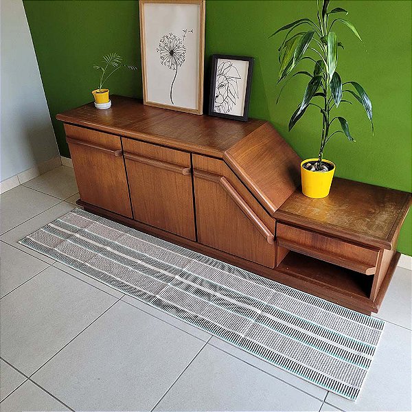 Passadeira Multicores Marrom-Verde 0,47X2,00M - Bordartes