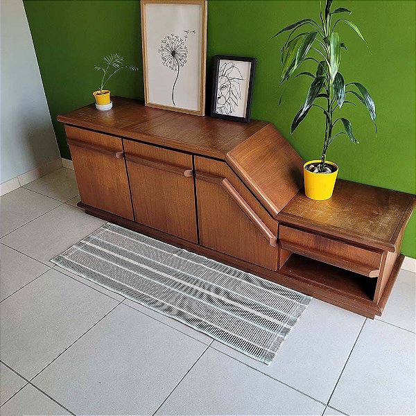 Passadeira Multicores Marrom-Verde 0,47X1,40M - Bordartes