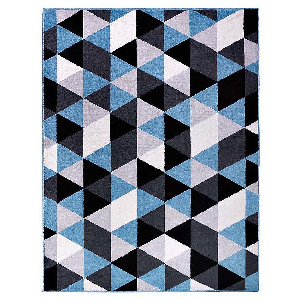 Tapete para Sala Geométrico Azul Claro 1,50X2,00M