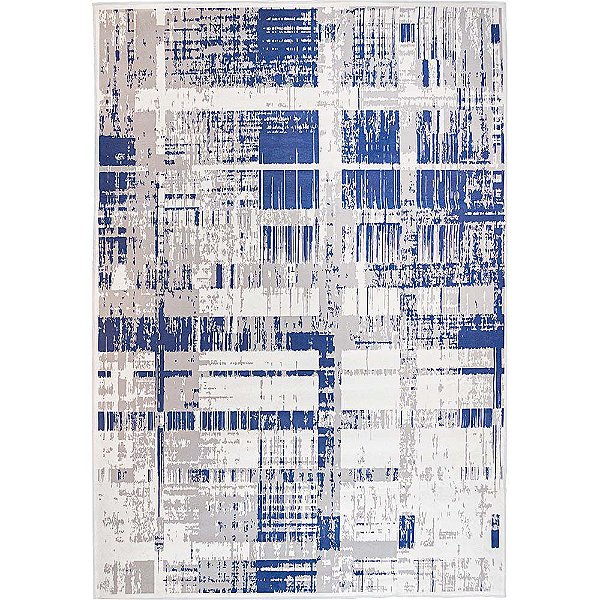 Tapete para Sala Elegant Print 01 Azul 2,00X2,50M - Edantex