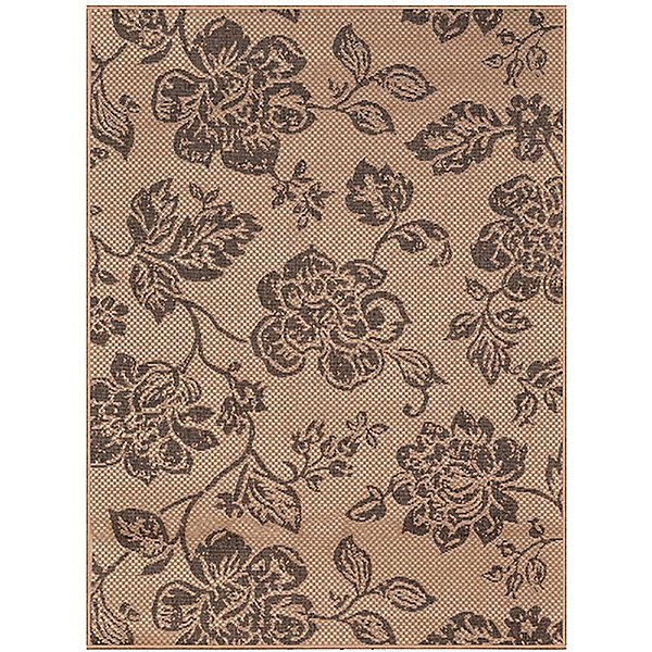 Tapete Sisal Eco Nature Flora 77 Bege-Chumbo 0,50x0,80M