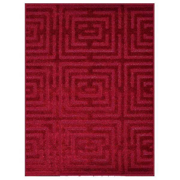 Tapete para Sala Realce Eden 10 Vermelho 1,50X2,00M