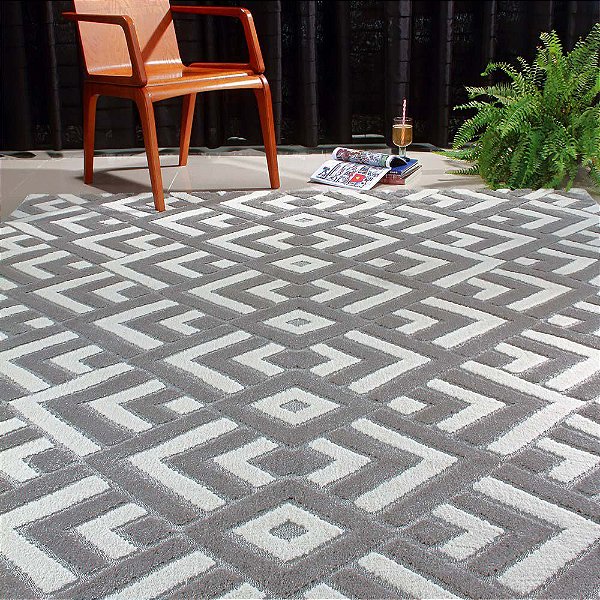 Tapete para Sala London 02 Prata 0,50X1,00M - Niazitex