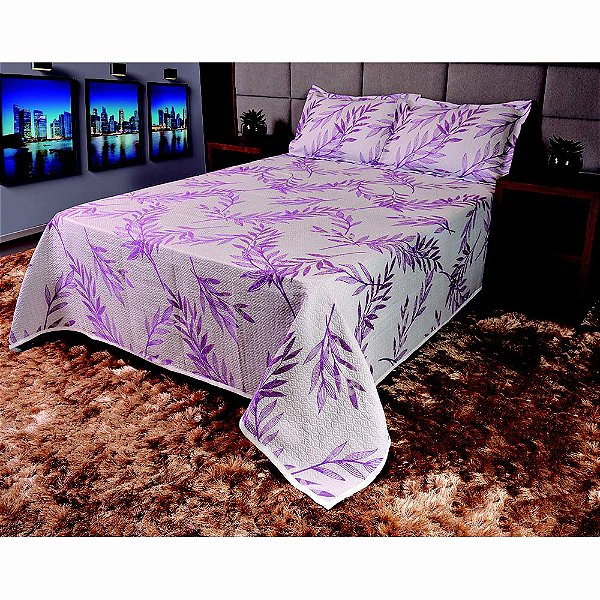 Kit Colcha Solteiro MontBlanc Ternura 61 Lilas - J Serrano