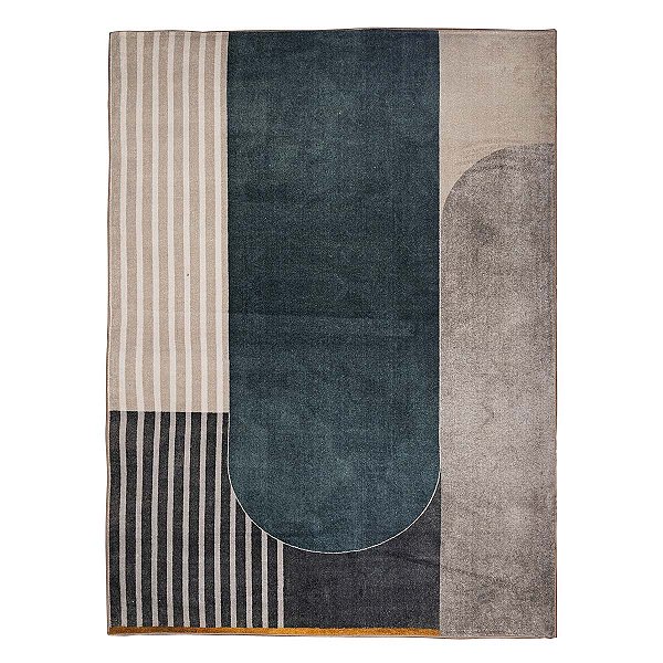 Tapete Sala Luxo Mississipi 06 Azul-Off White 2,50X3,00M
