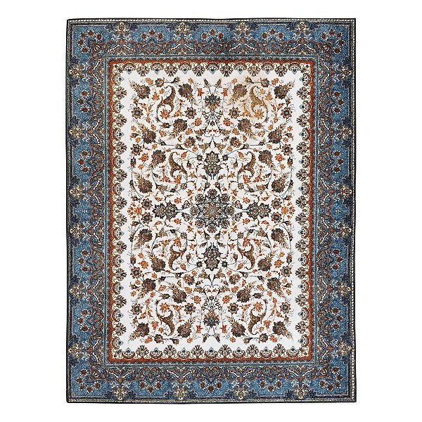 Tapete Sala Clássico Danubio 01 Azul-Branco 2,50X3,00M