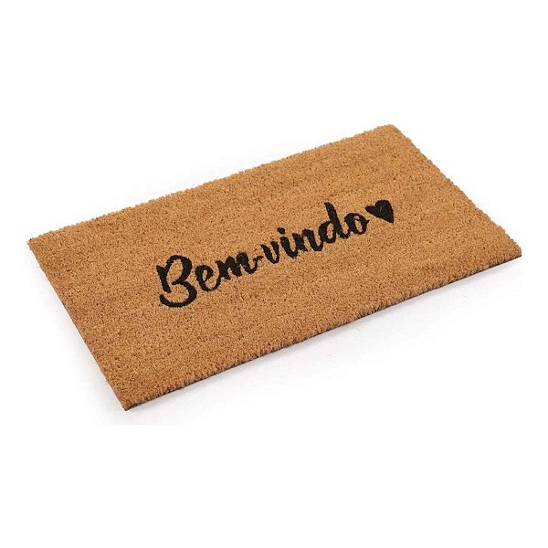 Capacho Tapete Entrada Fibra de Coco Bem Vindo 0,33X0,60M Kapazi