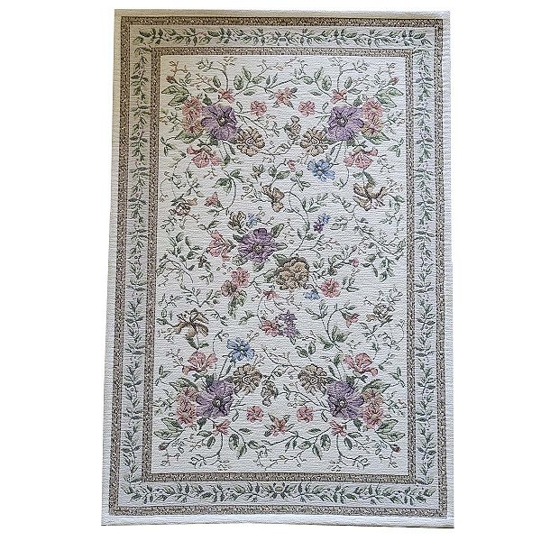Tapete Antiderrapante Floral Jasmin 03 Bege 0,60X0,90M