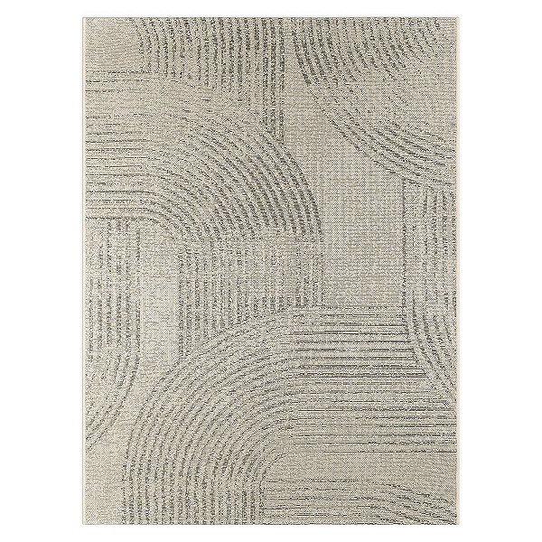 Tapete Sala Sisal Eco-Nature Roat 77 Bege-Chumbo 2,50X3,00M