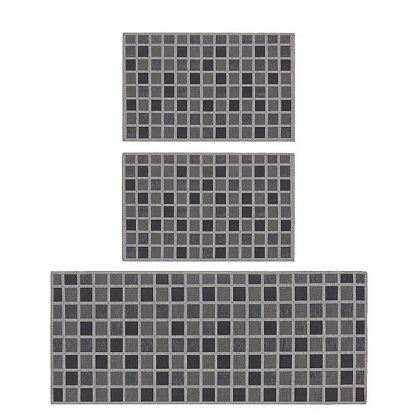 Kit Cozinha 3 peças Funcional Gradil 51 Cinza