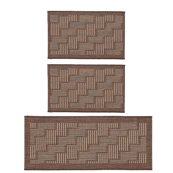 Kit Cozinha Sisal 3 peças Eco-Nature Sarja 70 Marrom