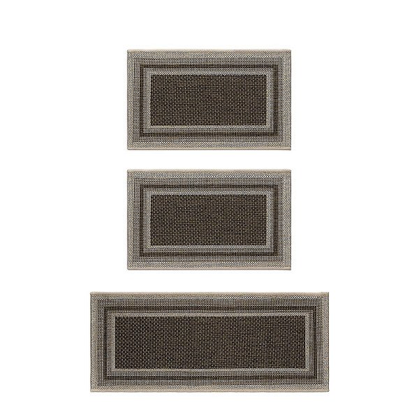 Kit Cozinha Sisal 3 peças Eco-Nature Moldura 87 Bege-Marrom