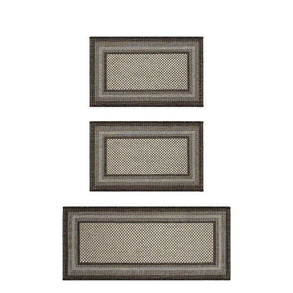Kit Cozinha Sisal 3 peças Eco-Nature Moldura 70 Marrom
