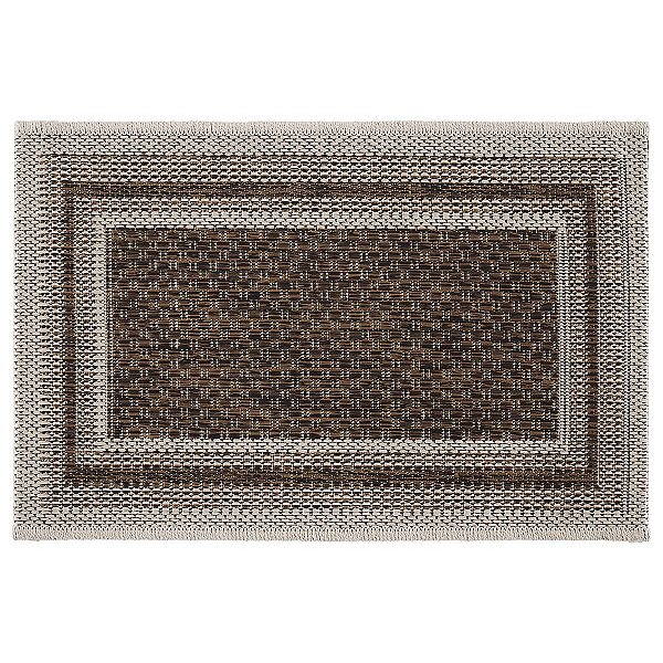 Capacho Sisal Eco-Nature Moldura 87 Bege-Marrom 0,40X0,60M