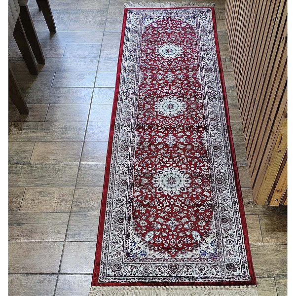 Passadeira Tipo Belga Persa Clássico Essence 01 Vermelho 0,66X2,20M