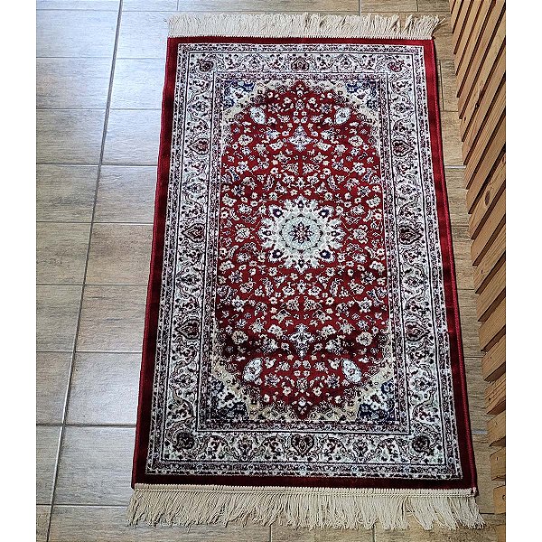 Passadeira Tipo Belga Persa Clássico Essence 01 Vermelho 0,66X1,10M