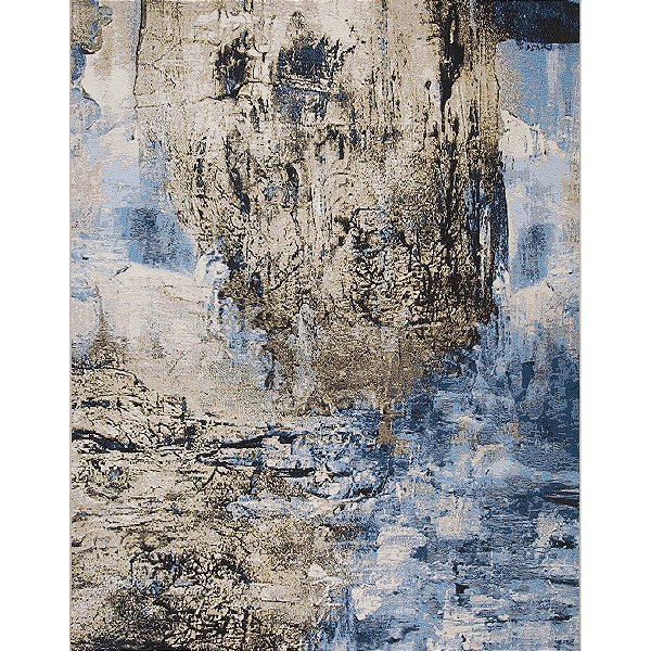 Passadeira Egípcia Paris 04 Azul 0,66X1,20M Edantex