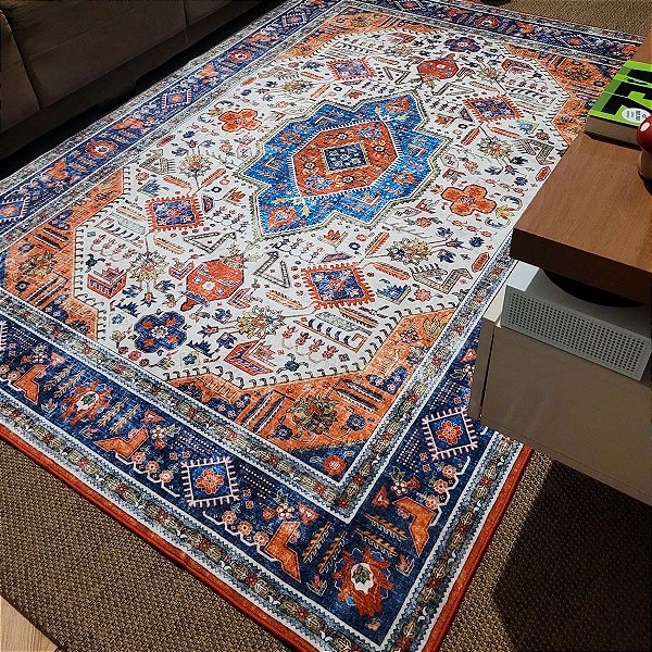 Tapete Antiderrapante Tipo Persa 04 Gaudi - 2,00X2,50M