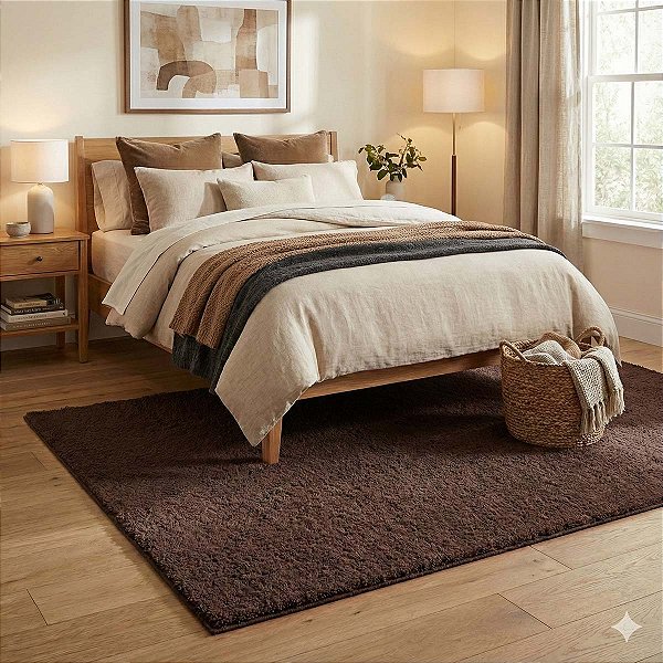 Tapete Sala Quarto Antiderrapante Classic Castor 1,00X1,50M
