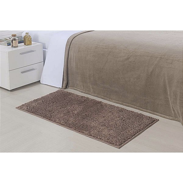 Tapete Beira de Cama Antiderrapante Classic Nude 0,50X1,00M