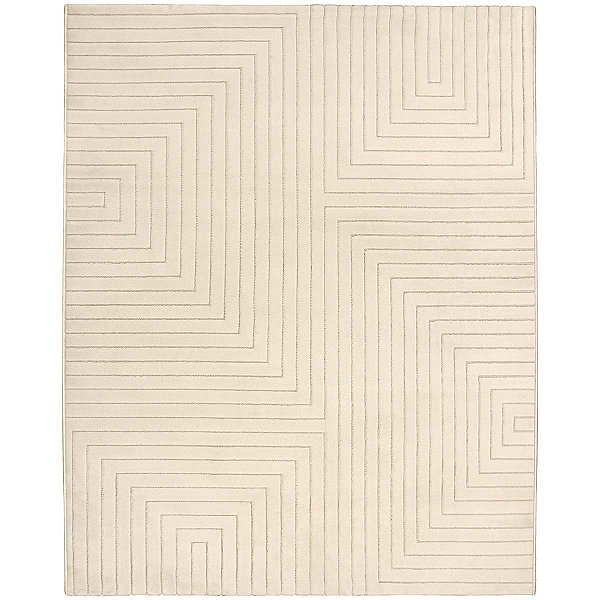 Tapete Sala Macio Alto Relevo Ortogonais Snow 1,50X2,00M