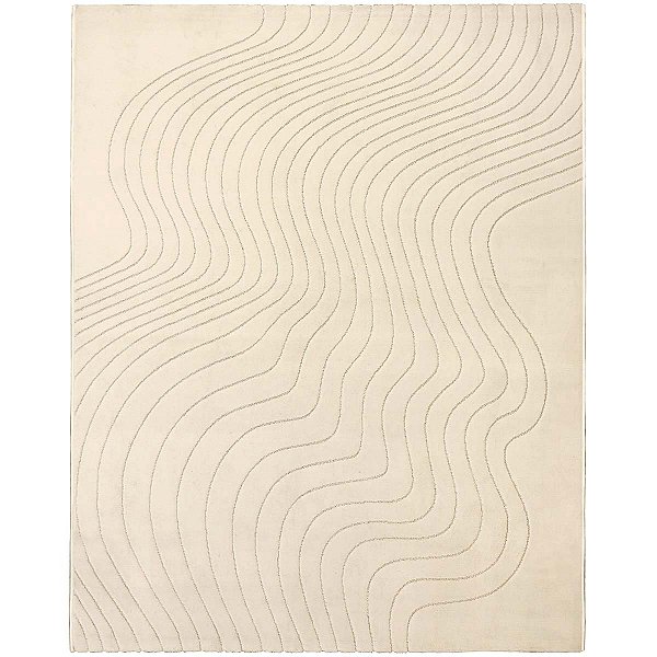 Tapete Sala Macio Alto Relevo Curvas Snow 1,50X2,00M