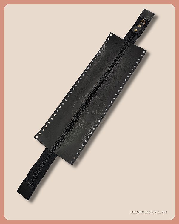 Zíper para Bolsa de Crochê Preto - G