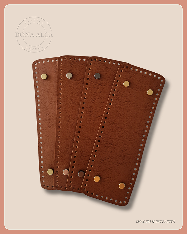 Fundo para Bolsa Retangular M com Bailarina - Caramelo (9x25) Furos 3mm