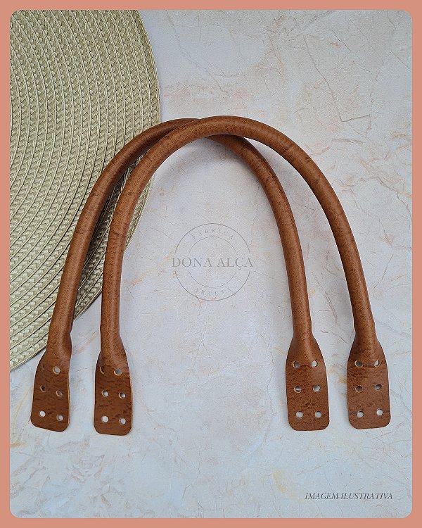 Alça Clássica para Bolsa de Crochê P - Caramelo