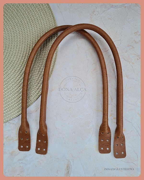 Alça Clássica para Bolsa de Crochê M - Caramelo