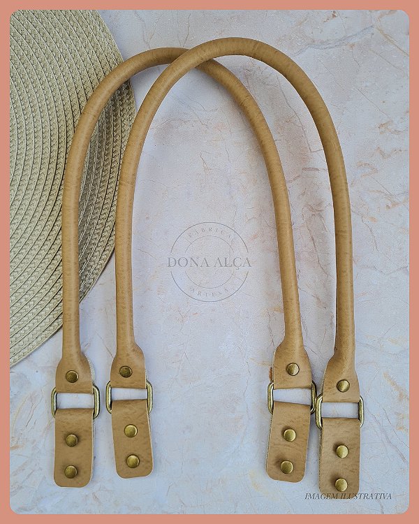 Alça Clássica com Porta Alças para Bolsa M - Bege