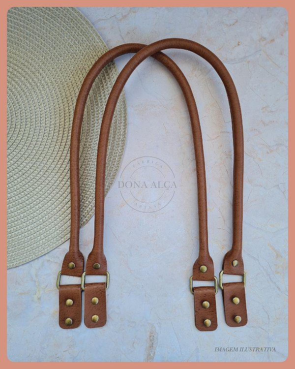 Alça Clássica com Porta Alças para Bolsa G - Caramelo