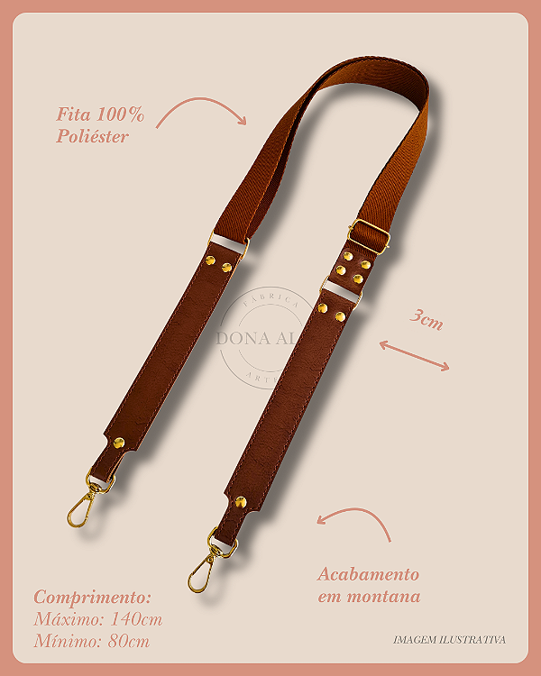 Alça Tiracolo Mista com Regulador - Linha Básica