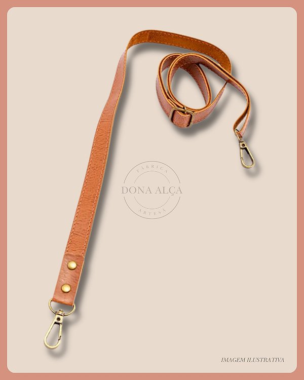 Alça Tiracolo com Regulador para Bolsa - Caramelo (2cm)
