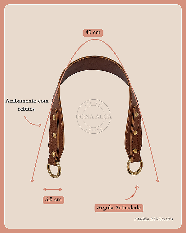 Alça Elegance com Argola Articulada - Linha Básica