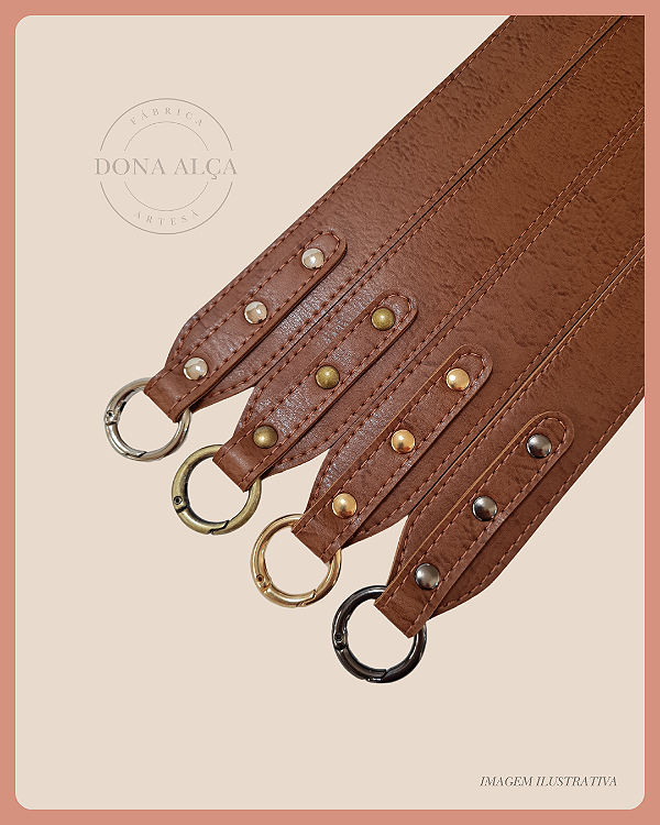 Alça Elegance com Argola Articulada - Caramelo