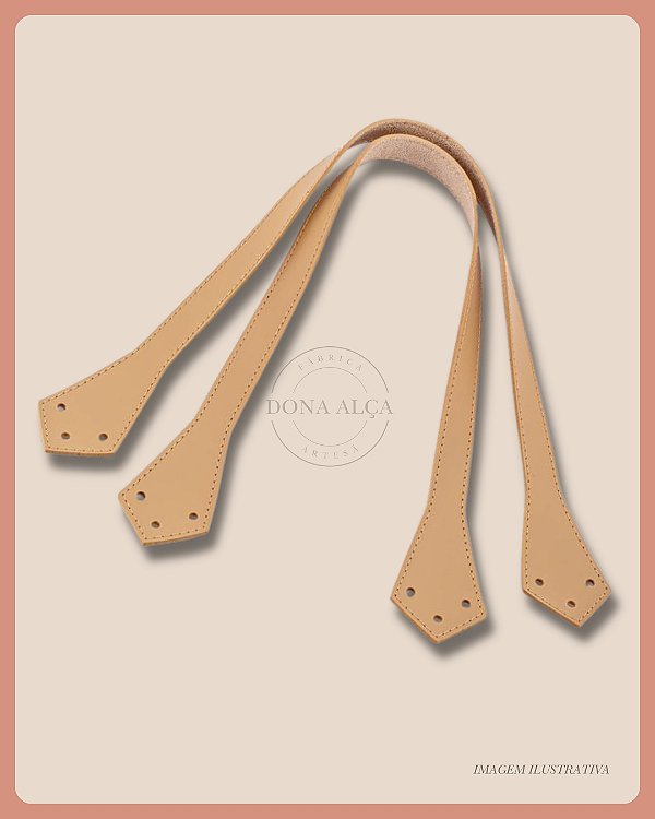 Alça Japonesa para Bolsa de Crochê - Bege
