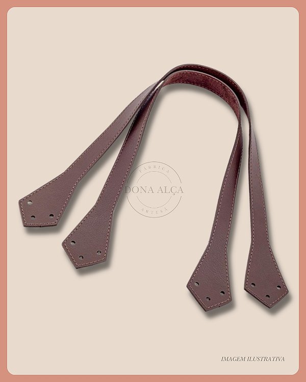 Alça Japonesa para Bolsa de Crochê - Café