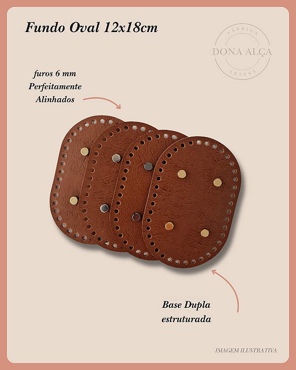 Fundo para Bolsa Oval com Bailarina - Caramelo (12x18)