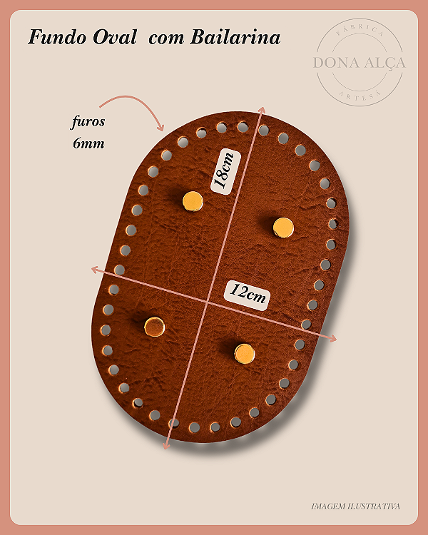 Fundo Oval com Bailarina - Linha Basic (12x18)