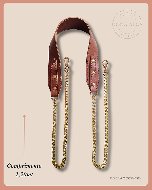 Alça Elegance com corrente (Alunímio) - Linha Básica