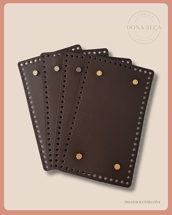 Fundo para Bolsa Retangular com Bailarina - Café (15x25)