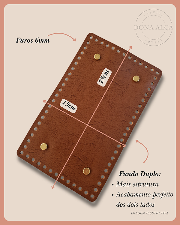 Fundo Retangular com bailarina (15x25) Furos 6mm