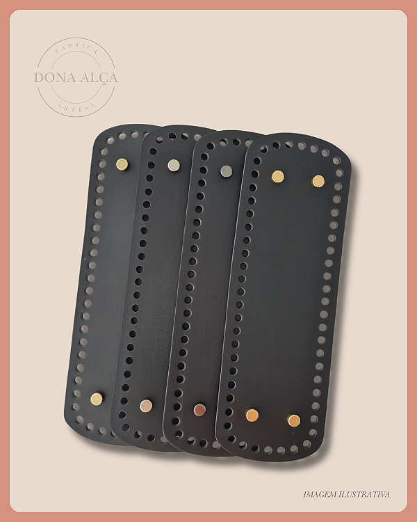 Fundo para Bolsa Retangular com Bailarina - Preto (10x30)